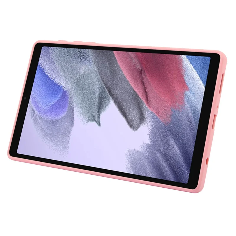 For Samsung Galaxy Tab A7 Lite 8.7-inch Case with Kickstand TPU + PC Skin-Touch Tablet Cover - Pink