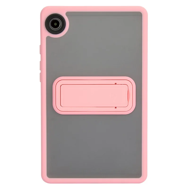 Funda para Samsung Galaxy Tab A9 con soporte TPU + Cubierta de piel táctil de PC - Rosa