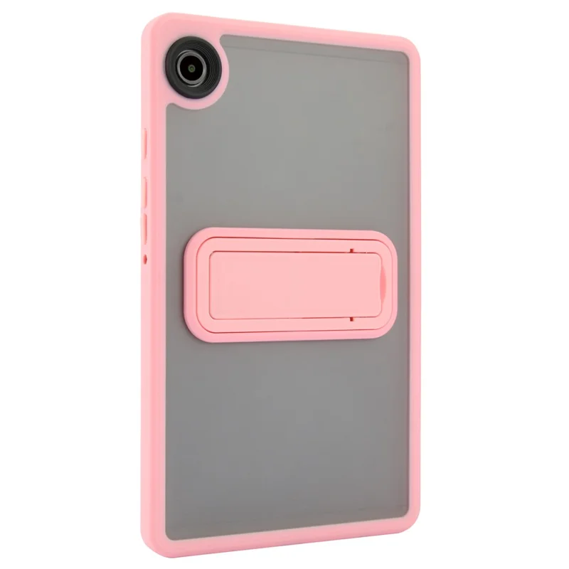 Funda para Samsung Galaxy Tab A9 con soporte TPU + Cubierta de piel táctil de PC - Rosa