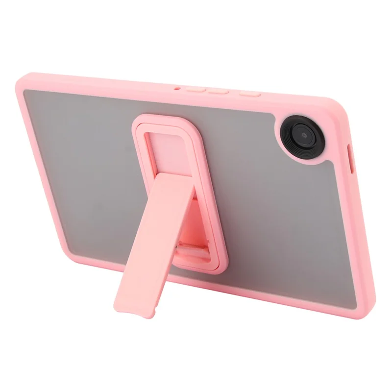 Funda para Samsung Galaxy Tab A9 con soporte TPU + Cubierta de piel táctil de PC - Rosa