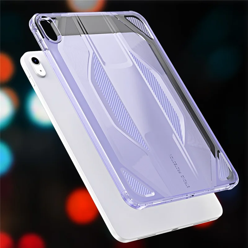 Étui pour iPad (2025) / iPad 10,9 (2022) Antichoc Transparent en TPU - Violet Transparent