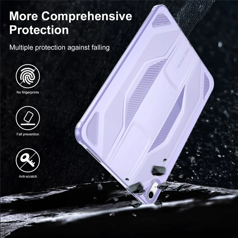 Étui pour iPad (2025) / iPad 10,9 (2022) Antichoc Transparent en TPU - Violet Transparent