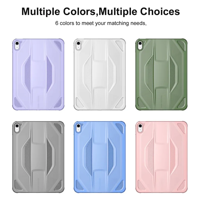 Étui pour iPad (2025) / iPad 10,9 (2022) Antichoc Transparent en TPU - Violet Transparent