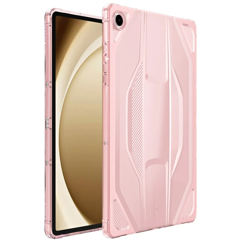 Hülle für Samsung Galaxy Tab A9+ Stoßfeste Transparente TPU Tablet Schutzhülle - Transparent Rosa
