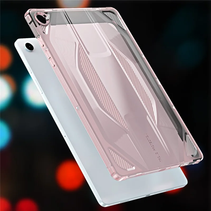Hülle für Samsung Galaxy Tab A9+ Stoßfeste Transparente TPU Tablet Schutzhülle - Transparent Rosa