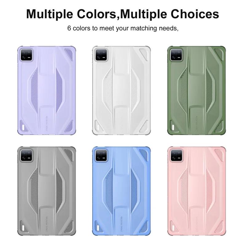 Capa para Xiaomi Pad 6 / Pad 6 Pro Antichoque Transparente em TPU - Roxo Transparente