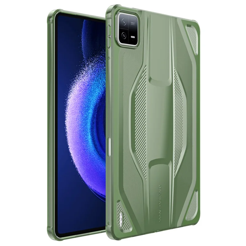 للهاتف اللوحي Xiaomi Pad 6 / Pad 6 Pro غطاء شفاف مقاوم للسقوط من مادة TPU - أخضر شفاف