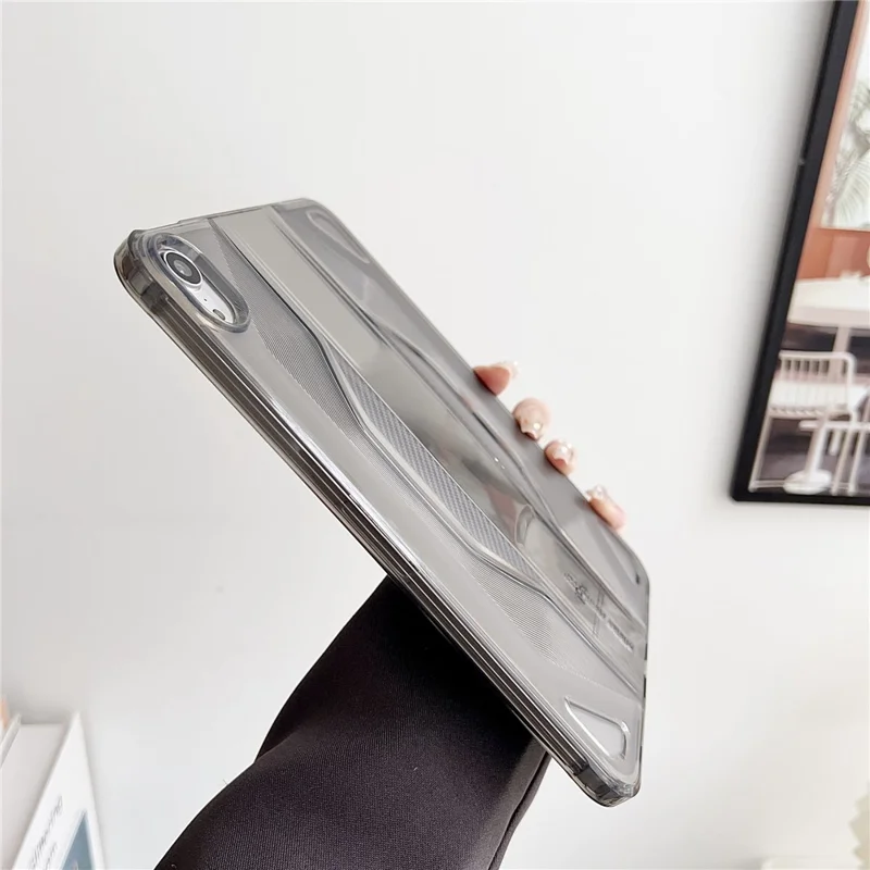 For iPad mini (2024) / (2021) Case Anti Drop Clear TPU Tablet Cover - Transparent Black