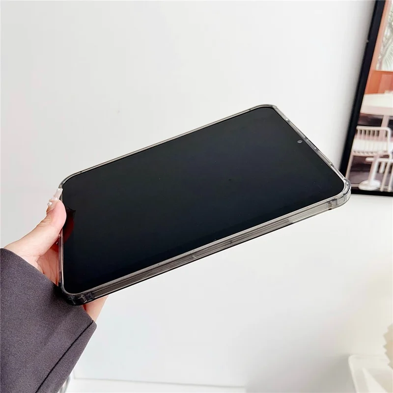 For iPad mini (2024) / (2021) Case Anti Drop Clear TPU Tablet Cover - Transparent Black