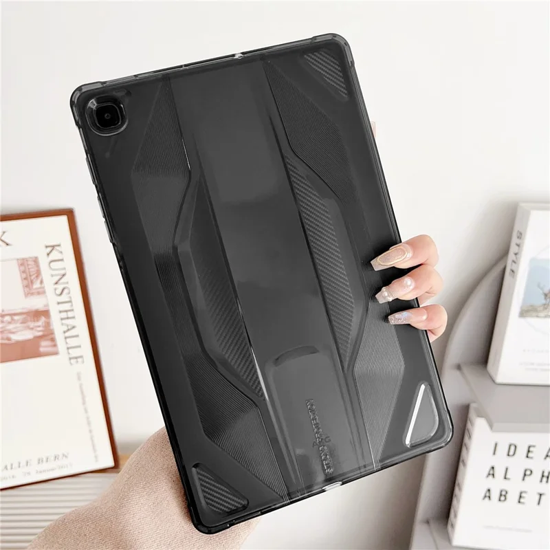 Cover Antiurto Trasparente Nero per Samsung Galaxy Tab S6 Lite (2024) / (2022) / (2020) - Cover TPU Trasparente Antiurto
