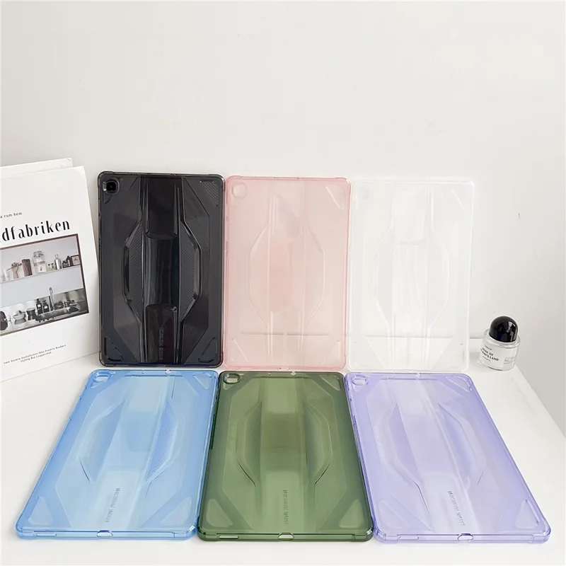 Cover Antiurto Trasparente Nero per Samsung Galaxy Tab S6 Lite (2024) / (2022) / (2020) - Cover TPU Trasparente Antiurto