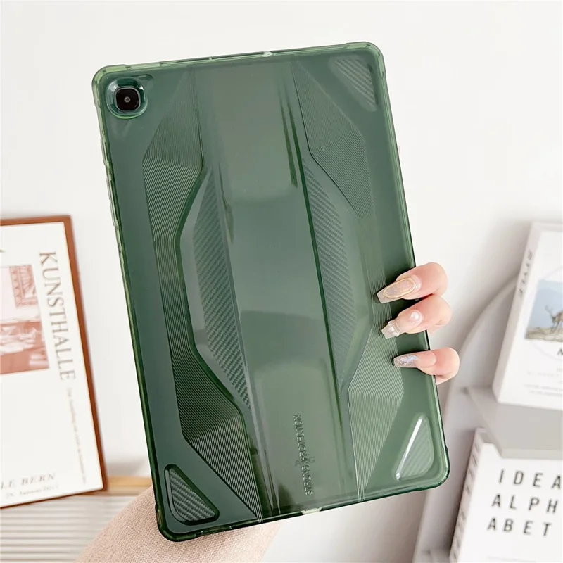 For Samsung Galaxy Tab S6 Lite (2024) / (2022) / (2020) Case Anti Drop Clear TPU Tablet Cover - Transparent Green