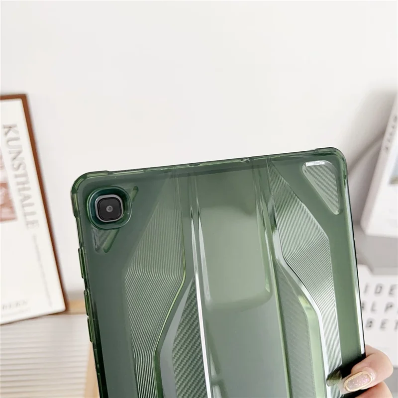 For Samsung Galaxy Tab S6 Lite (2024) / (2022) / (2020) Case Anti Drop Clear TPU Tablet Cover - Transparent Green