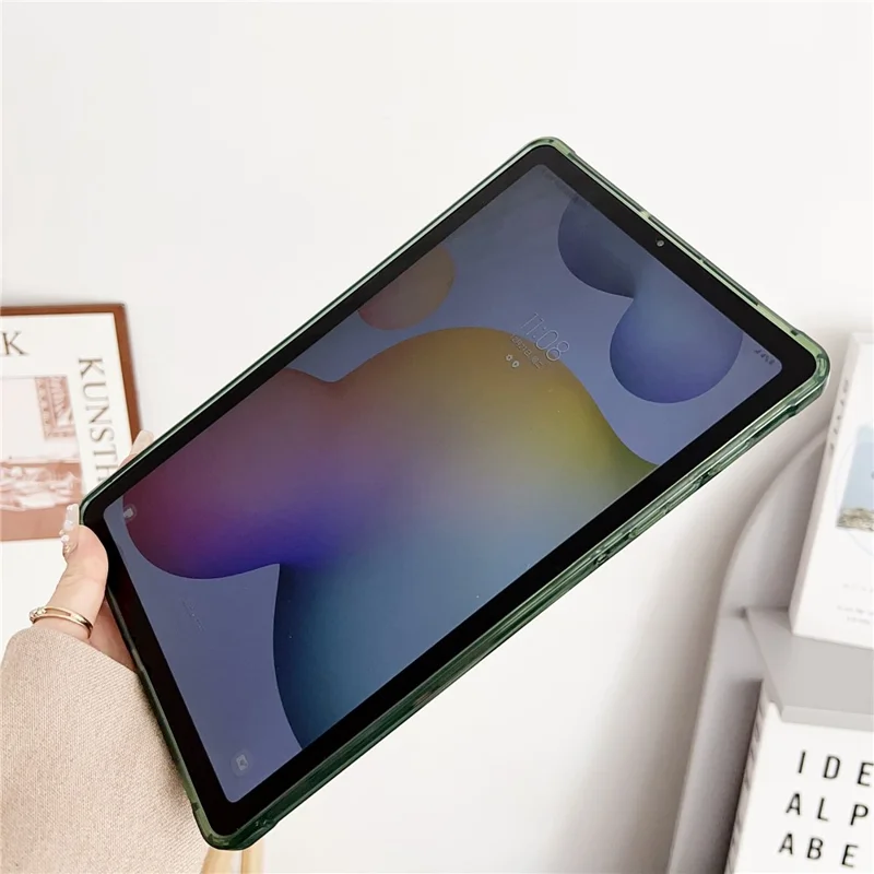 For Samsung Galaxy Tab S6 Lite (2024) / (2022) / (2020) Case Anti Drop Clear TPU Tablet Cover - Transparent Green