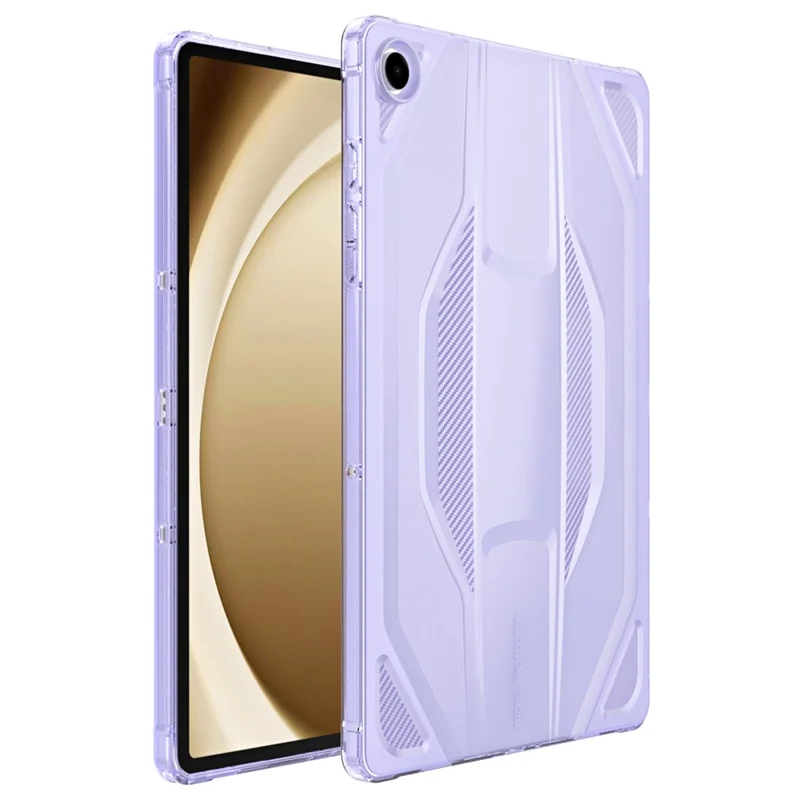 Чехол для Samsung Galaxy Tab A9 с защитой от падения, прозрачный TPU-чехол для планшета - Прозрачный фиолетовый