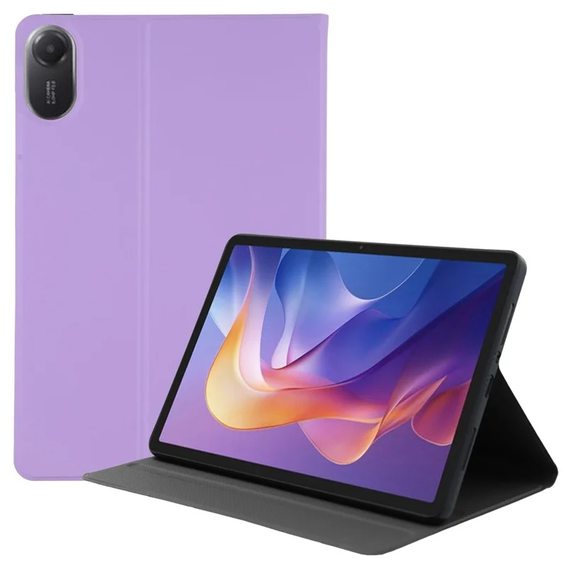 For Xiaomi Redmi Pad 2 Case PU Leather Folding Stand Tablet Protective Cover - Purple
