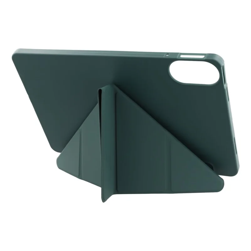 Étui pour Xiaomi Redmi Pad 2 en Cuir PU+Silicone Support Origami Protection - Vert Foncé