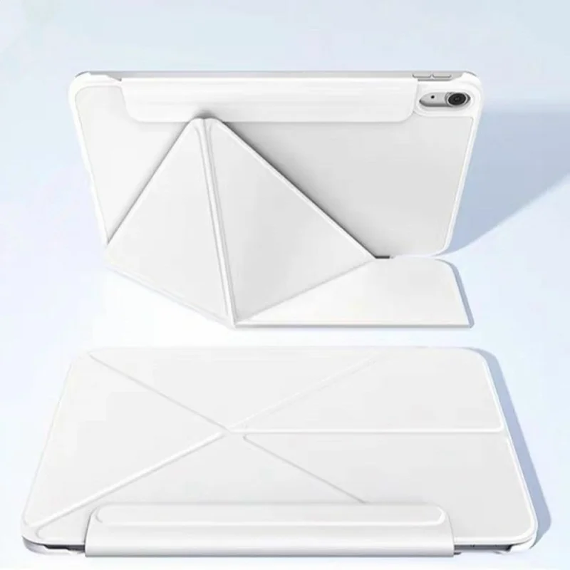 For iPad mini (2024) / (2021) Case Double-Sided Magnetic Closure Leather Smart Tablet Cover - Beige