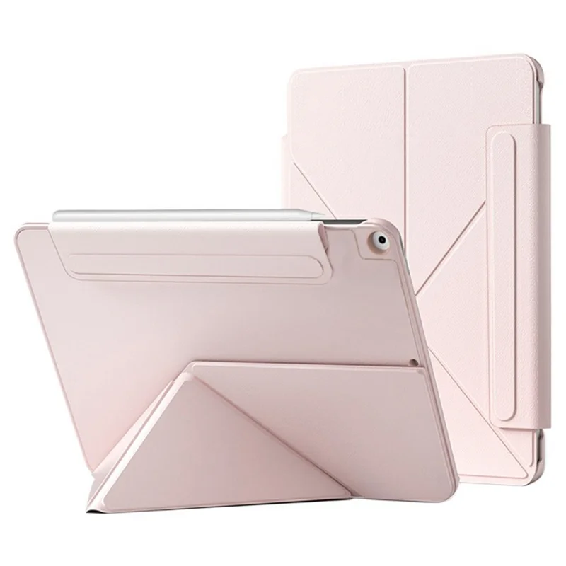 Smart Tablet Case For iPad 10.2 (2021) / (2020) / (2019) Double-Sided Magnetic Closure Leather Cover - Pink