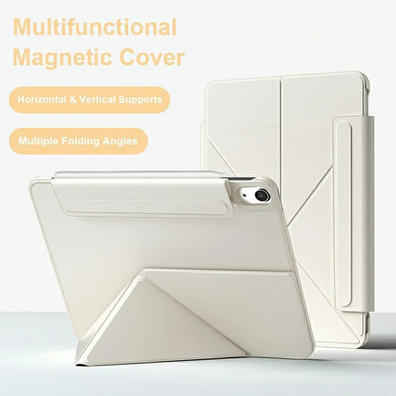 For iPad Air 11 (2025) / (2024) Case Double-Sided Magnetic Closure Leather Smart Tablet Cover - White