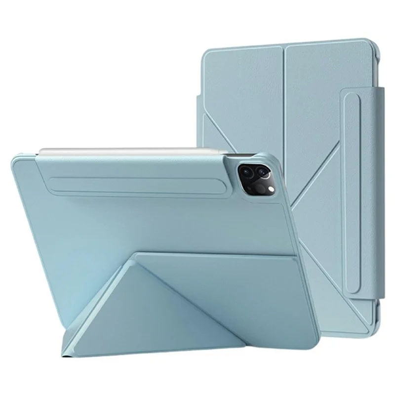 For iPad Pro 13 (2024) Case Double-Sided Magnetic Closure Leather Smart Tablet Cover - Blue