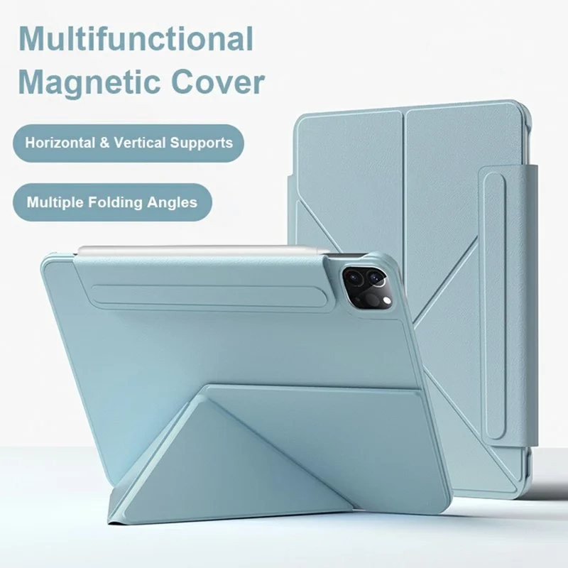 For iPad Pro 13 (2024) Case Double-Sided Magnetic Closure Leather Smart Tablet Cover - Blue