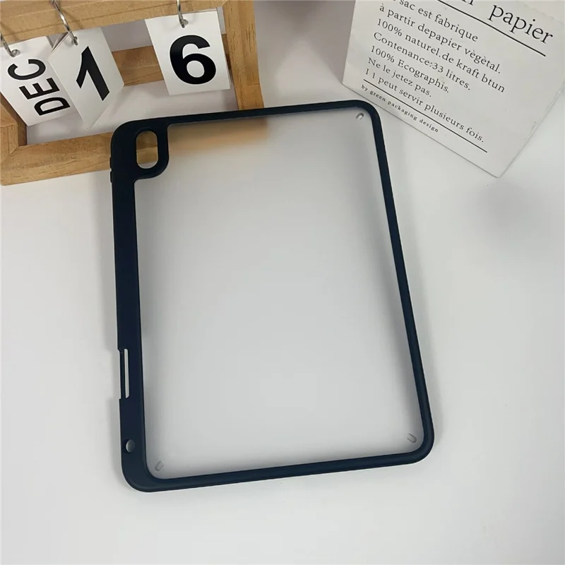 For iPad Air 11 (2026) / (2025) / (2024) Case Acrylic + PC Matte Tablet Cover with Pencil Holder - Black