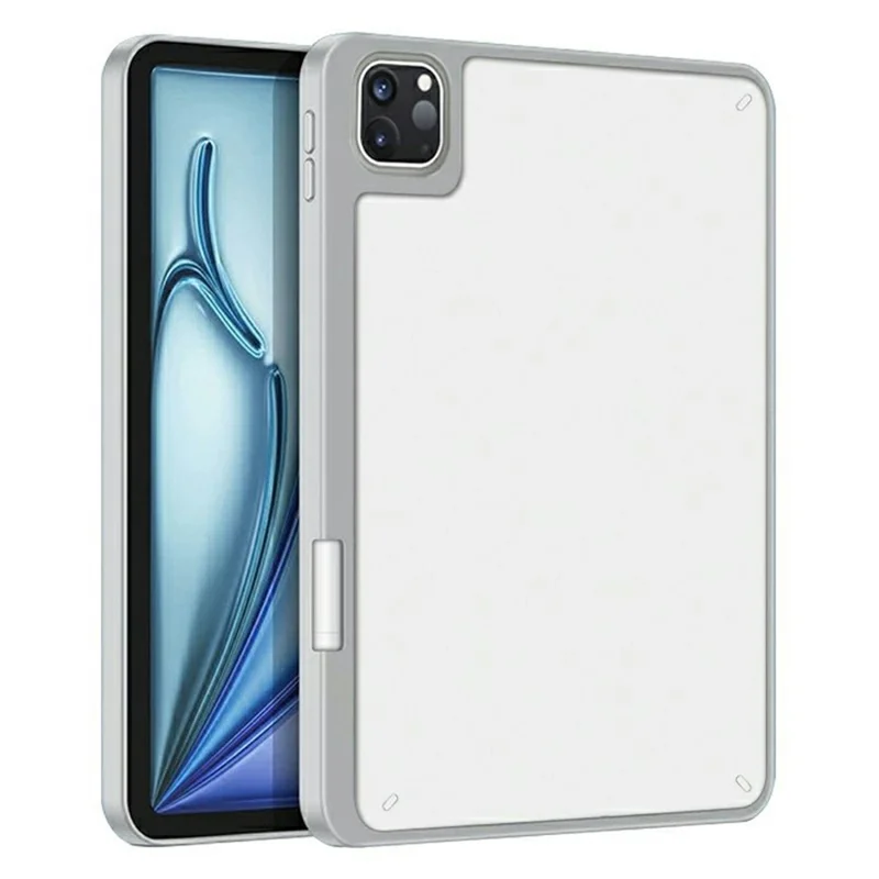 Étui pour iPad Pro 13 (2024) en Acrylique + PC Mat avec Porte-Crayon - Gris