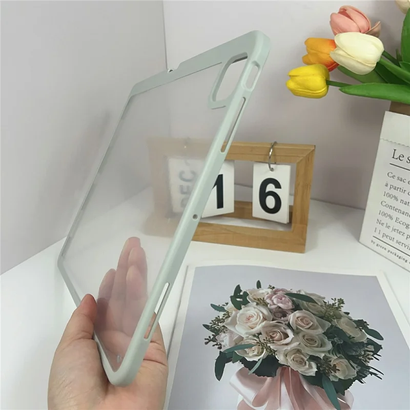 Étui pour iPad Pro 13 (2024) en Acrylique + PC Mat avec Porte-Crayon - Gris