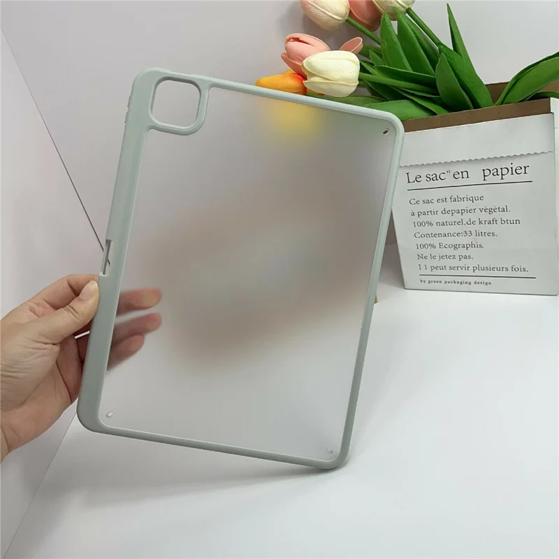 Étui pour iPad Pro 13 (2024) en Acrylique + PC Mat avec Porte-Crayon - Gris