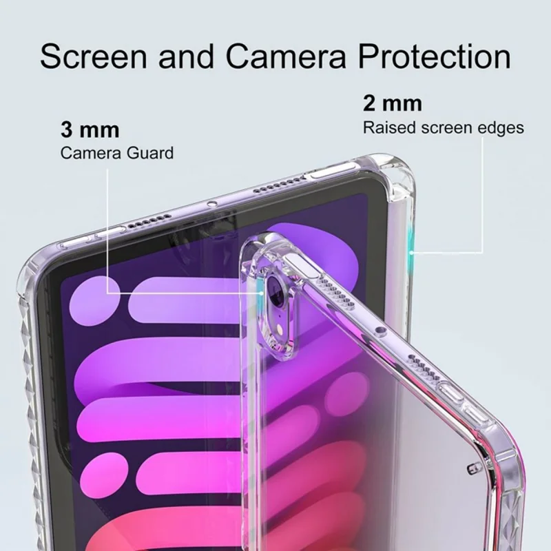 For iPad mini (2024) / (2021) Case Corner Protection Clear Acrylic + TPU Tablet Cover