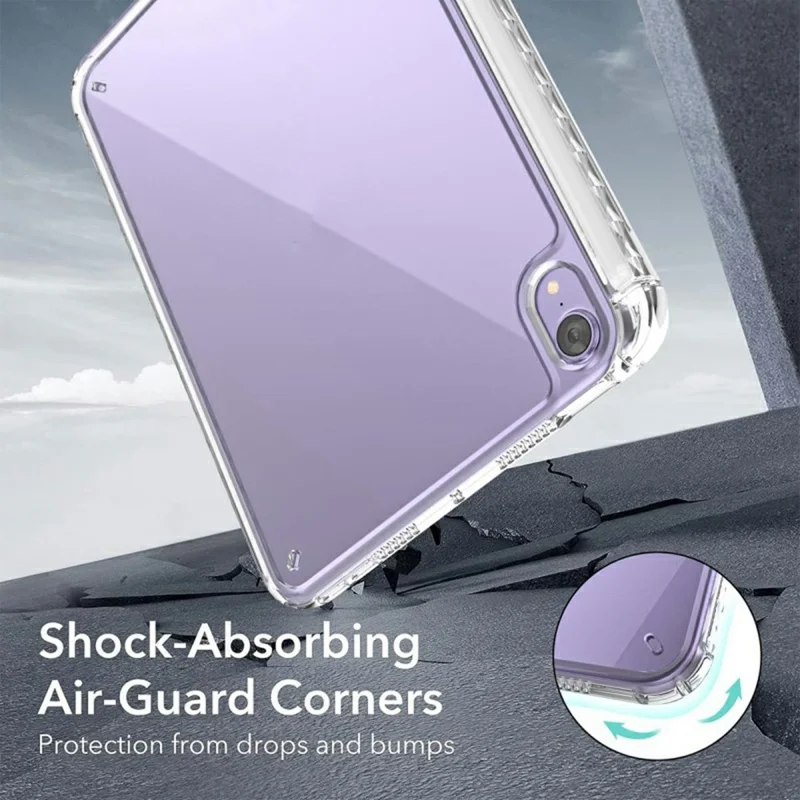 For iPad mini (2024) / (2021) Case Corner Protection Clear Acrylic + TPU Tablet Cover