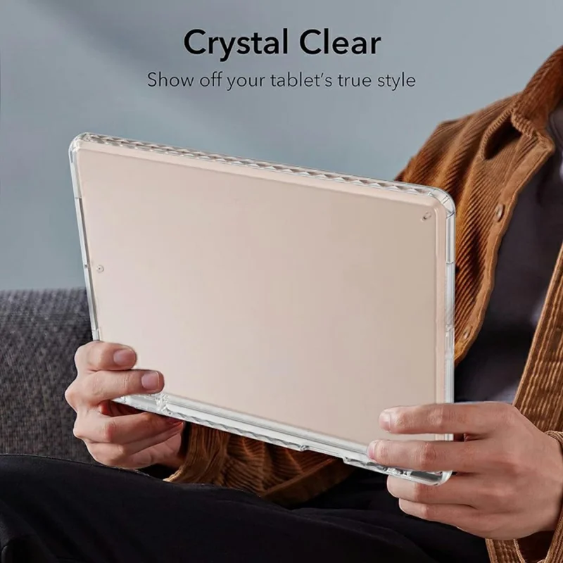 Cover per Tablet iPad 10.2 (2021) / (2020) / (2019) / Air 10.5 pollici (2019) / Pro 10.5 pollici (2017), Protezione Angoli Cover Trasparente in Acrilico + TPU