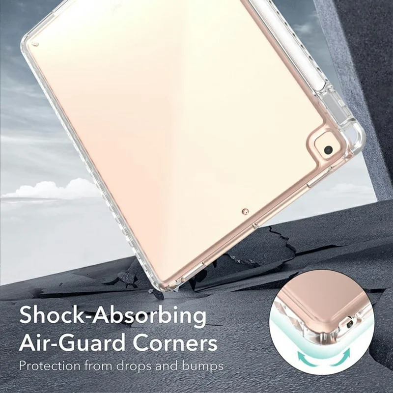 Cover per Tablet iPad 10.2 (2021) / (2020) / (2019) / Air 10.5 pollici (2019) / Pro 10.5 pollici (2017), Protezione Angoli Cover Trasparente in Acrilico + TPU