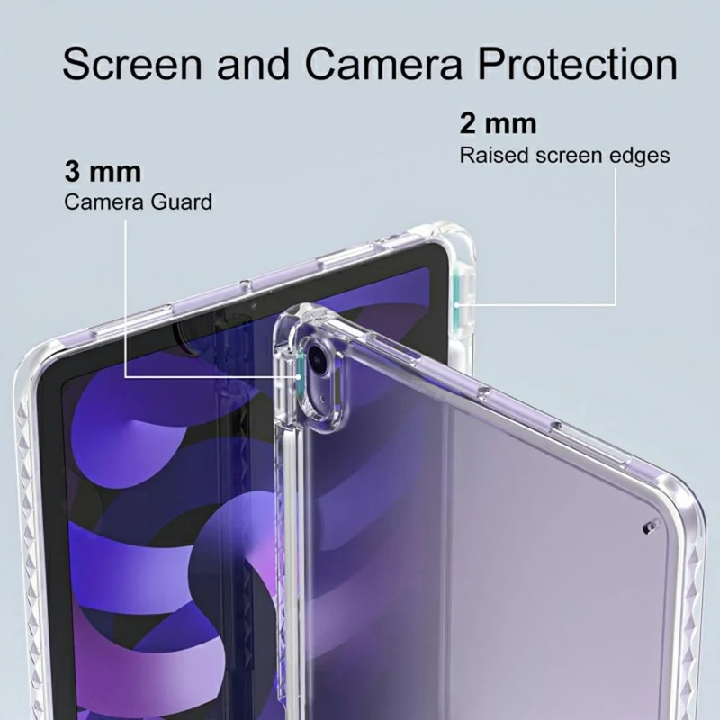 Étui pour iPad Air 11 (2025) / (2024) Protection d'Angle Transparent en Acrylique + Coque de Tablette en TPU