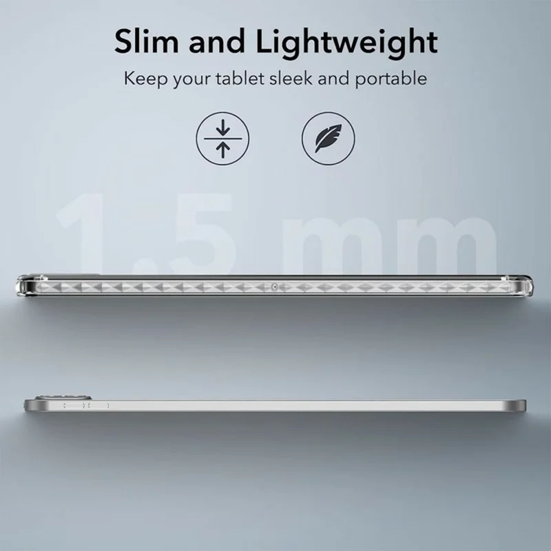 Funda para Tablet iPad Air 13 (2025) / (2024) / Pro 12.9 (2022) / (2021) / (2020) / (2018), Protección de Esquinas con Cubierta Transparente de Acrílico + TPU
