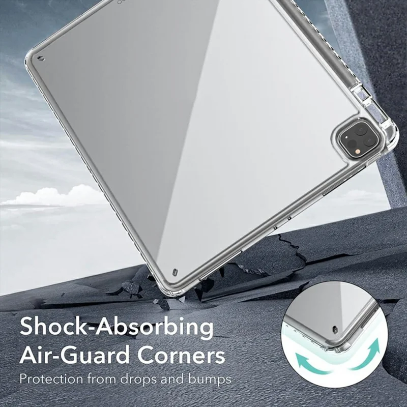 Funda para Tablet iPad Air 13 (2025) / (2024) / Pro 12.9 (2022) / (2021) / (2020) / (2018), Protección de Esquinas con Cubierta Transparente de Acrílico + TPU