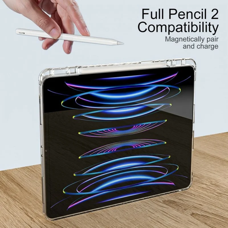 Funda para Tablet iPad Air 13 (2025) / (2024) / Pro 12.9 (2022) / (2021) / (2020) / (2018), Protección de Esquinas con Cubierta Transparente de Acrílico + TPU