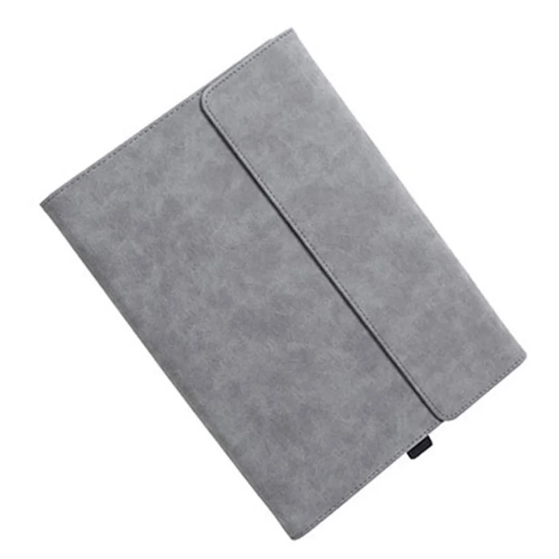 Tablet Case For Microsoft Surface Pro 7  /  6  /  5  /  4 Magnetic Clasp Folding Stand PU Leather Cover - Grey