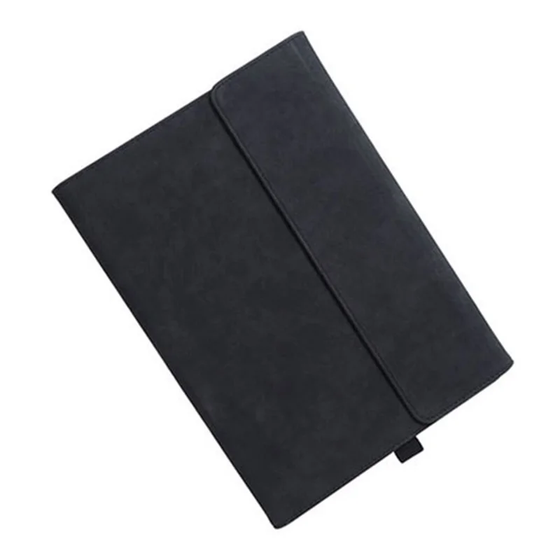 Tablet Case For Microsoft Surface Pro 7  /  6  /  5  /  4 Magnetic Clasp Folding Stand PU Leather Cover - Black