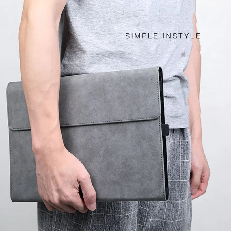 Tablet Case For Microsoft Surface Pro 7  /  6  /  5  /  4 Magnetic Clasp Folding Stand PU Leather Cover - Black