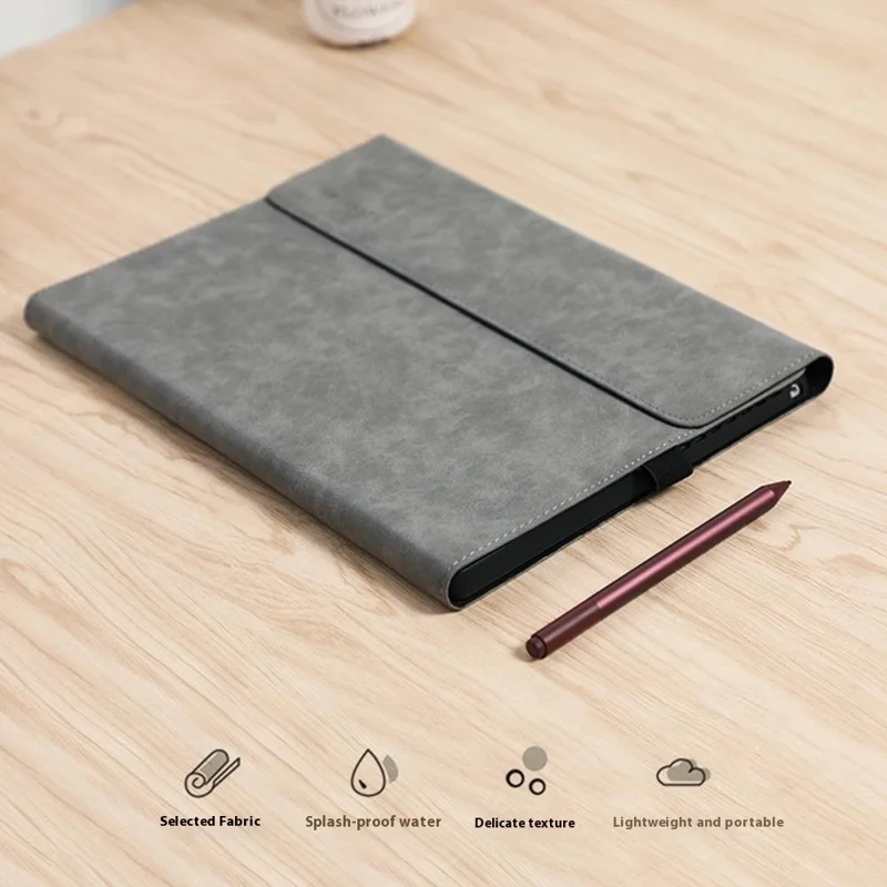 Tablet Case For Microsoft Surface Pro 7  /  6  /  5  /  4 Magnetic Clasp Folding Stand PU Leather Cover - Red