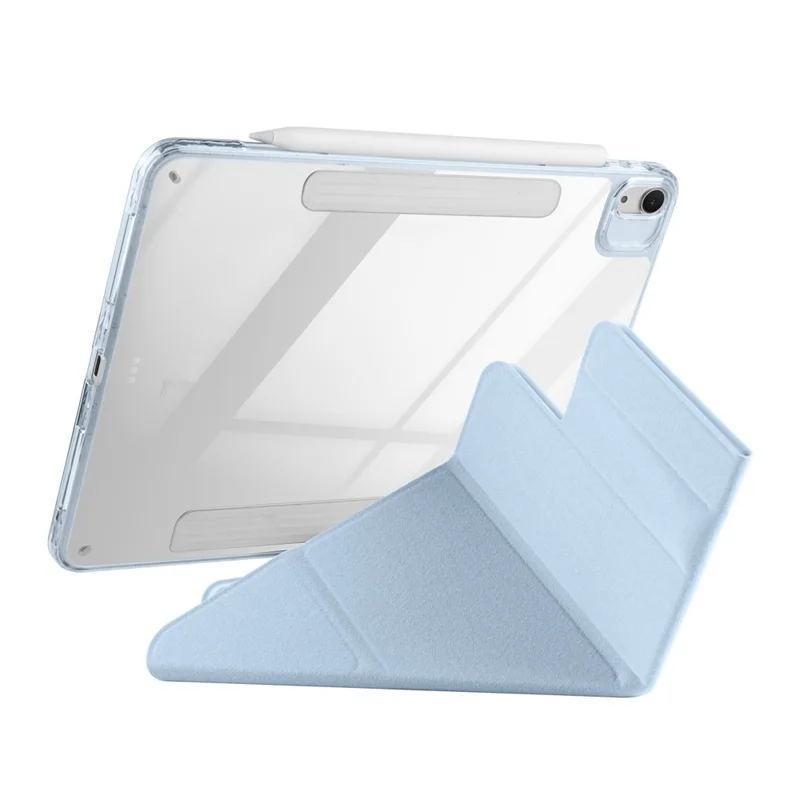Magnetic PU TPU Acrylic Stand Tablet Case For iPad Air 11 (2025)  /  (2024)  /  Air (2022)  /  (2020)  /  Pro 11 (2022)  /  (2021)  /  (2020)  /  (2018) - Baby Blue