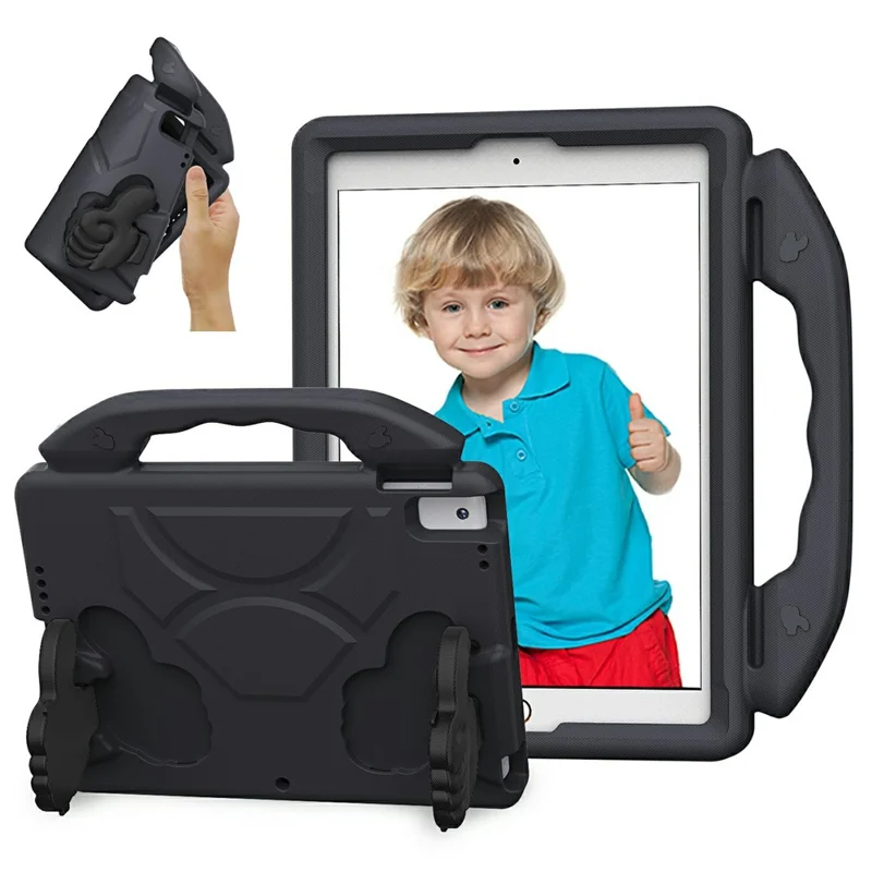 Custodia Ultra-Soft EVA per iPad 10.2 (2021) / (2020) / (2019) / Air 10.5 pollici (2019) con Supporto a Pollice - Nero