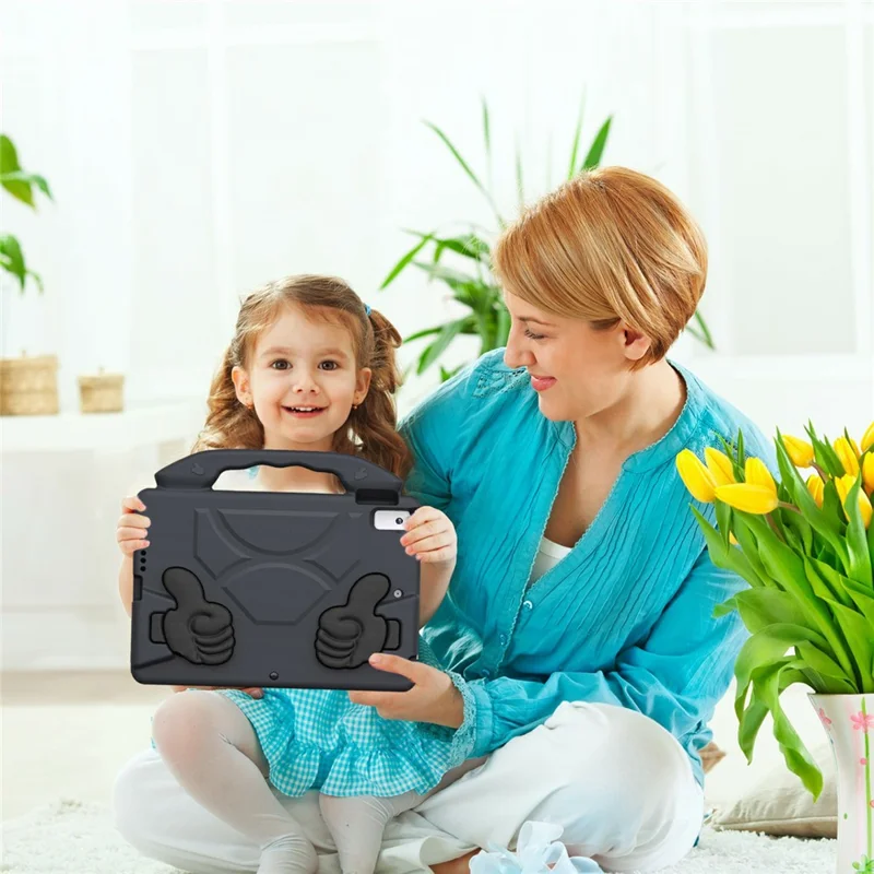 Custodia Ultra-Soft EVA per iPad 10.2 (2021) / (2020) / (2019) / Air 10.5 pollici (2019) con Supporto a Pollice - Nero