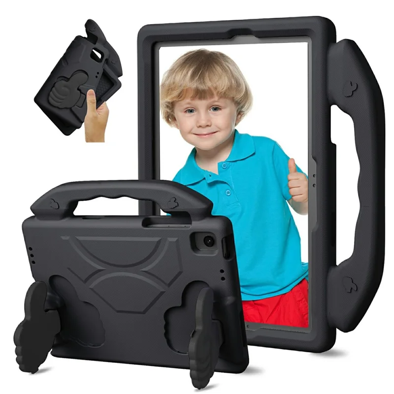 Cover Ultra-Morbido EVA con Supporto a Pollice per Samsung Galaxy Tab A9+ - Nero