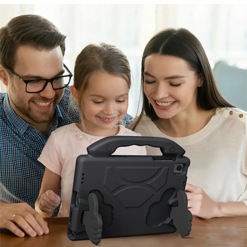 Cover Ultra-Morbido EVA con Supporto a Pollice per Samsung Galaxy Tab A9+ - Nero