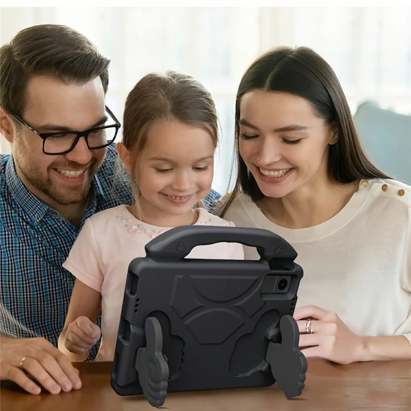 Ultra-Weiche EVA Hülle für Lenovo Tab M10 Plus (3. Generation) / Tab M10 5G / K10 Pro / Xiaomi Redmi Pad Daumenhalterung Tablet Schutzhülle - Schwarz