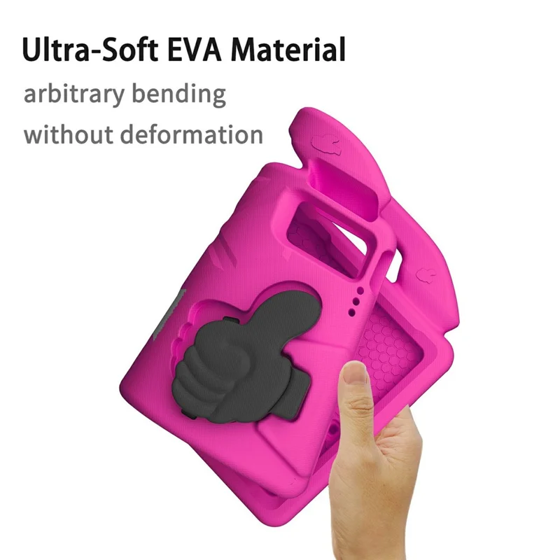Ultra-Soft EVA Case For Lenovo Tab M10 Plus (3rd Gen)  /  Tab M10 5G  /  K10 Pro  /  Xiaomi Redmi Pad Thumb Kickstand Tablet Cover - Rose