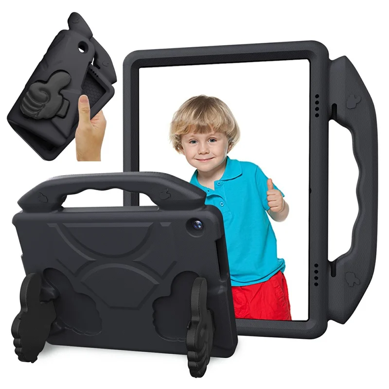 Per Lenovo Tab M10 TB-X605F / TB-X505 Cover Ultra-Morbido EVA con Supporto per Pollice Custodia per Tablet - Nero